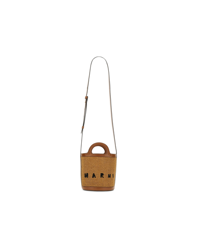 Marni Designer Handbags Micro "tropicalia" Bag In Neutrals