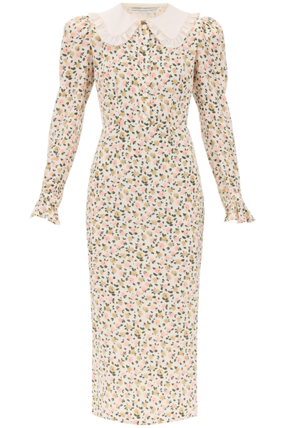 ALESSANDRA RICH FLORAL SHIRT DRESS