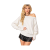 Edikted Off The Shoulder Oversize Sweater In Cream