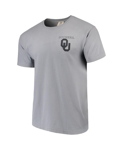 Image One Men's Gray Oklahoma Sooners Comfort Colors Campus Scenery T-shirt