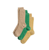 Stems Assorted 3-pack Rib Socks In Fern,ochre,gris