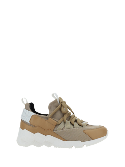 Pierre Hardy Trek Cosmetic Sneakers In Cappuccino/sand/white
