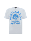 Dsquared2 Graphic Print Relaxed Fit Crew Neck T-shirt In White