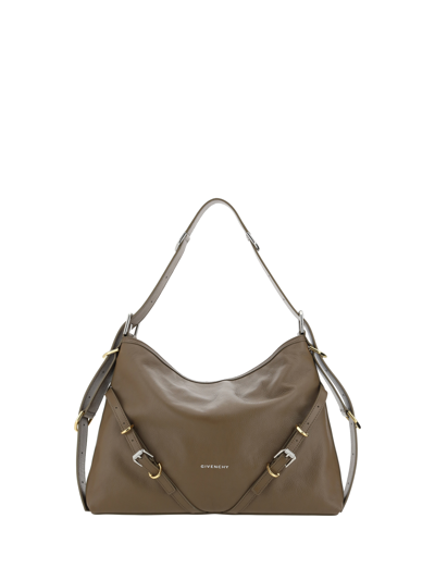 Givenchy Voyou Shoulder Bag In Taupe