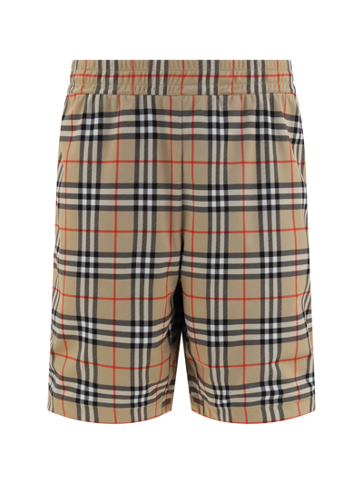 Burberry Shorts In Archive Beige Ip Chk