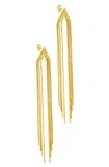 Adornia Strand Chain Drop Earrings In Gold