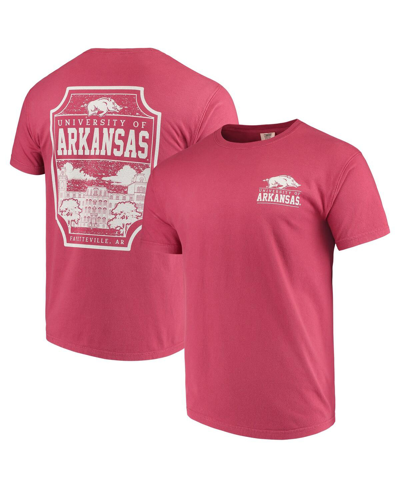 Image One Cardinal Arkansas Razorbacks Comfort Colors Campus Icon T-shirt
