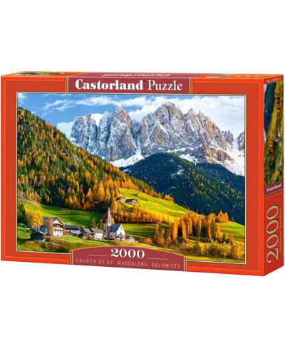 Castorland Kids' Church Of St. Magdalena, Dolomites, Italy 2000 Piece Jigsaw Puzzle In Multicolor