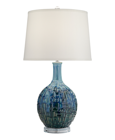 Pacific Coast Impressionist Table Lamp In Blue-sea