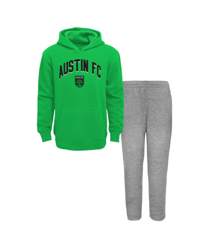 Outerstuff Kids' Big Boys Green, Gray Austin Fc Play-by-play Pullover Fleece Hoodie And Pants Set In Green,gray