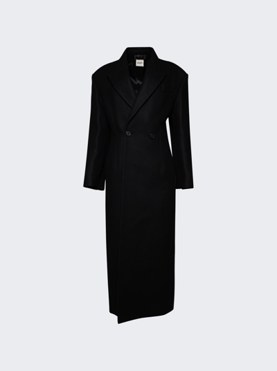 Khaite Caleb Wool-blend Felt Coat In Black