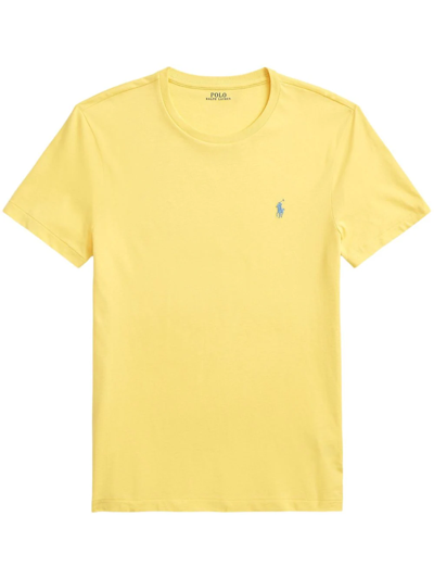 Polo Ralph Lauren T-shirt Custom Slim-fit In Yellow