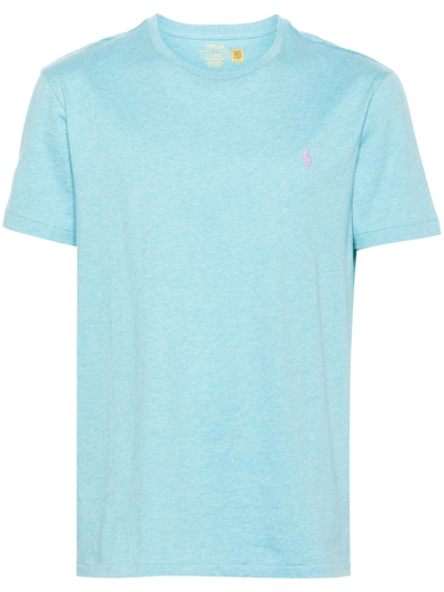 Polo Ralph Lauren T-shirt Custom Slim-fit In Light Blue