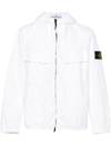 Stone Island Compass-badge Hooded Jacket In White