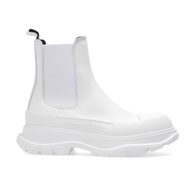 Alexander Mcqueen Leather Chunky Sole Sneakers In White