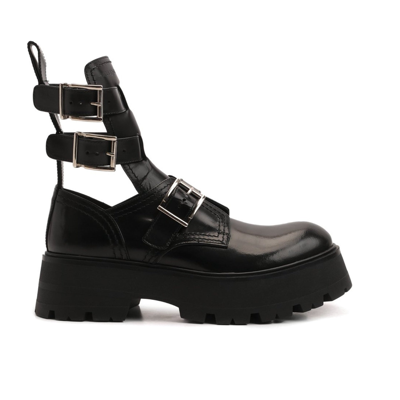 ALEXANDER MCQUEEN RAVE LEATHER BOOTS