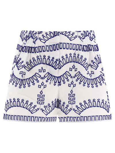 Charo Ruiz Palok Broderie-anglaise Shorts In Blue