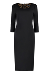 DOLCE & GABBANA DOLCE & GABBANA VIRGIN WOOL MIDI DRESS