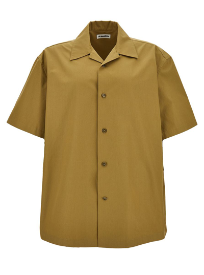 Jil Sander Mustard Yellow Bowling Shirt In Cotton Man In Beige