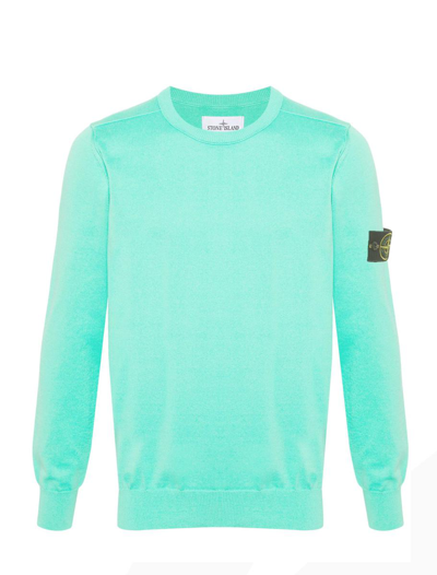 Stone Island Sweaters In Verde Chiaro