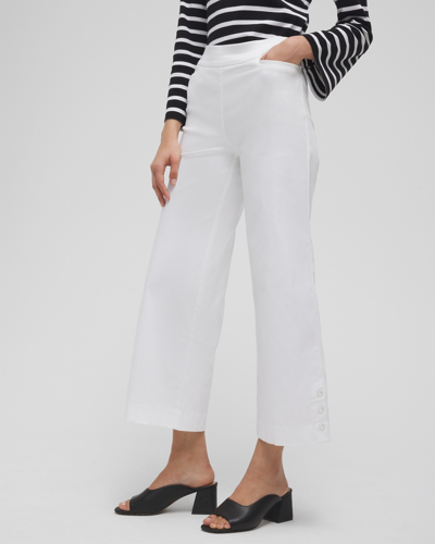 Chico's Brigitte Grommet Wide Leg Pants In White