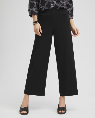 Chico's Brigitte Grommet Wide Leg Pants In Black Size 16 |