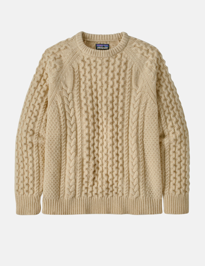 Patagonia Cable Knit Sweatshirt (wool Blend) In Natural