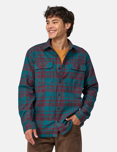 Patagonia Organic Cotton Midweight Fjord Flannel Shirt In Blue