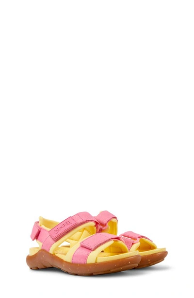 Camper Kids' Wous Sandal In Yellow/ Pink