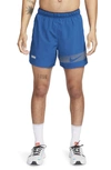 Nike Men's Challenger Flash Dri-fit 5" Brief-lined Running Shorts In Blue