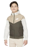 Nike Kids' Windrunner Water Repellent Hooded Jacket In Grey