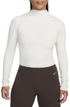 Nike Women's Zenvy Dri-fit Long-sleeve Top In Brown