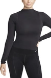 Nike Women's Zenvy Dri-fit Long-sleeve Top In Black