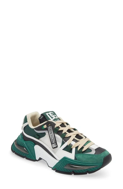 Dolce & Gabbana Airmaster Sneakers In Verde/nero