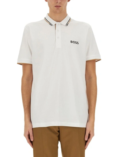 Hugo Boss Boss Polo With Logo In White