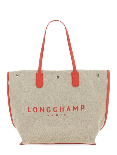 Longchamp Large "roseau" Shopping Bag In Red