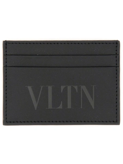 Valentino Garavani Card Holder "vltn" In Black