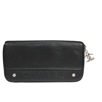 Pre-owned Chanel Black Canvas Wallet  ()