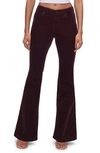 Good American Good Legs Low Rise Corduroy Flare Pants In Malbec003