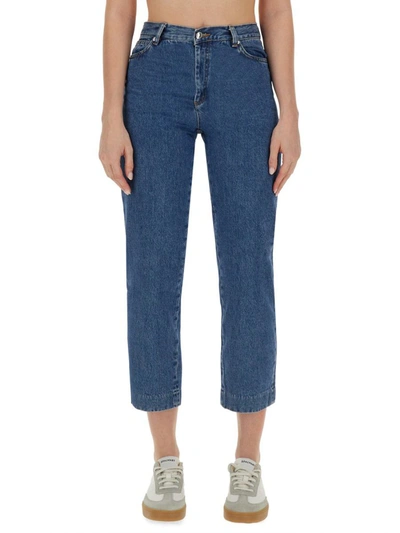Apc New Operator Jeans In Blue