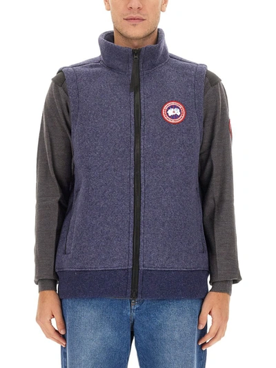Canada Goose Waistcoats With Logo In Blue
