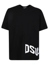 Dsquared2 Slouch T-shirt With Contrasting Logo Print In Black
