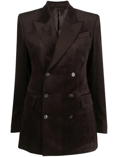 Filippa K Fitted Blazer Clothing In Brown