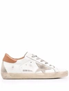 Golden Goose Super-star Leather Sneakers In White/ice/light Brown