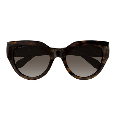 Gucci Gg1408s Havana Sunglasses In Brown