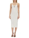 Moschino Jeans Ribbed Dress In White