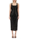 Moschino Jeans Sequined Dress In Black