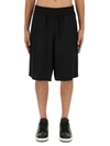 Moschino Bermuda With Logo In Black