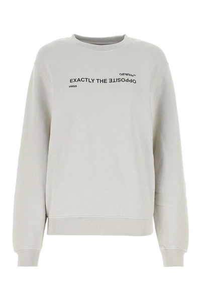 Off-white Sand Cotton Sweatshirt In Grey