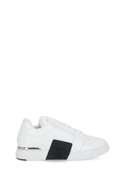 Philipp Plein Sneakers In Soft Leather In Blue